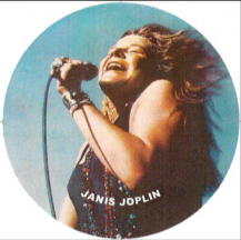 Janis Joplin on the mic