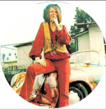 Janis Joplin and her famous psychedelic car