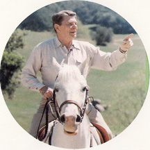 white knight on horseback Ronald Wilson Reagan