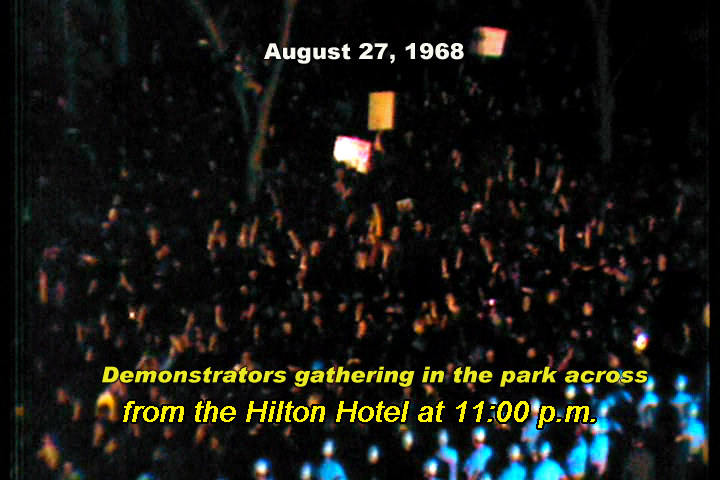 hippie rioters at the 1968 Democratic convention in Chicago