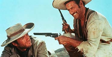 Clint Eastwood and Eli Wallach "When it's time to shoot, shoot- don't talk."
