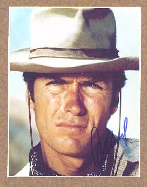 scowling Clint Eastwood autograph