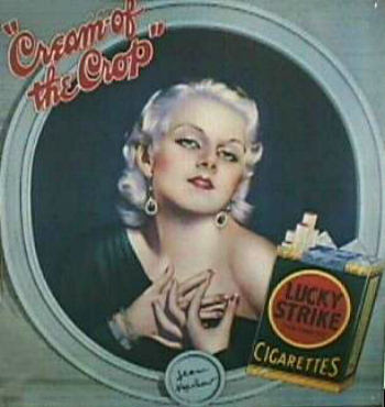 Jean Harlow Lucky Strike ad