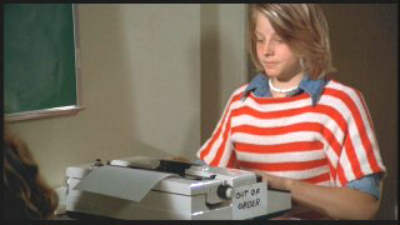 Jodie Foster typing