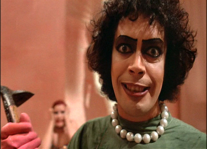 Tim Curry as Frank N Furter in The Rocky Horror Picture Show