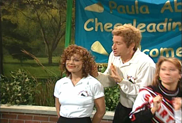 Paula Abdul, David Duchovny, Cheri Oteri,  SNL Spartan Cheerleaders