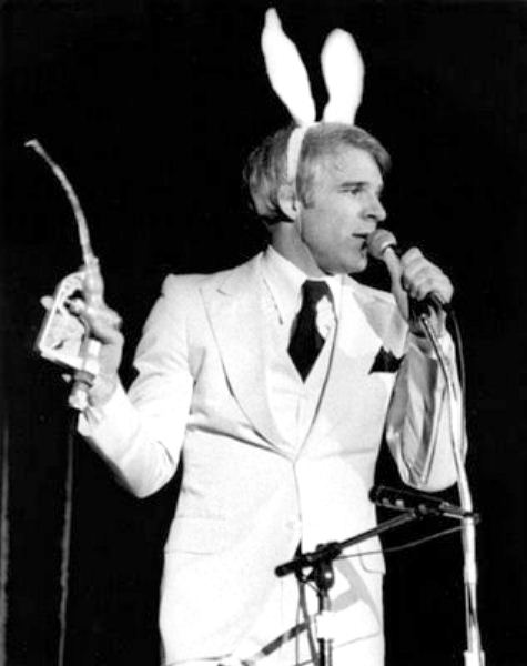 Steve Martin wearing his rabbit ears