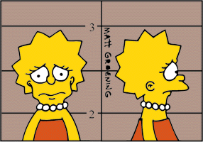 Lisa Simpson mugshot
