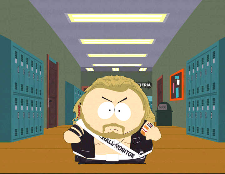 Hall monitor Eric Cartman is a badass
