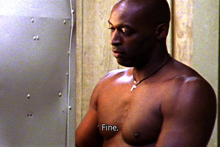 nude image of Michael Jace as Julien Lowe on The Shield