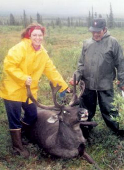 Sarah Palin, hunter with a nice fat caribou?