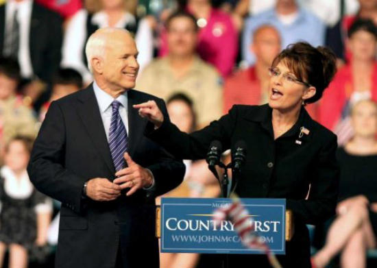 Sarah Palin and happy John McCain