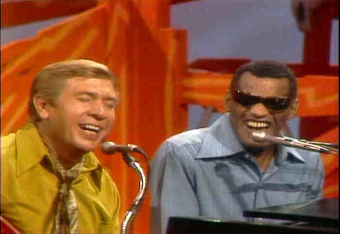 Ray Charles and Buck Owens on Hee Haw