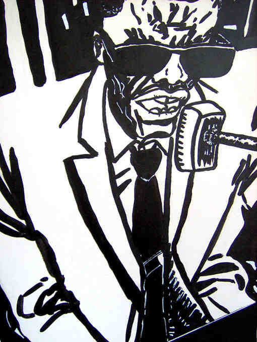 badass drawing of Brother Ray Charles