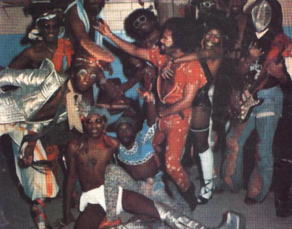 backstage with George Clinton's band, 1977