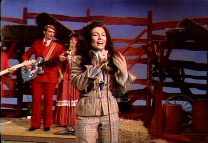 Loretta Lynn performing on Hee Haw, 1974 image
