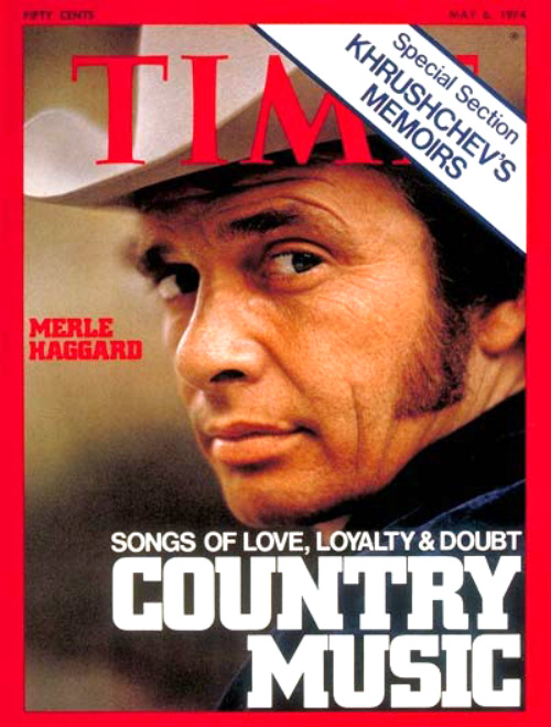 Merle Haggard on the cover of Time magazine, 1974