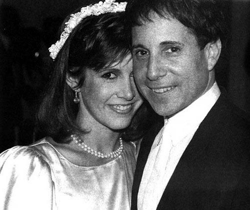 Carrie Fisher and Paul Simon wedding photo