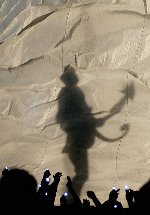 Prince performing at the Super Bowl XLI halftime show
