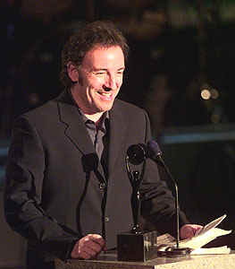 Bruce Springsteen accepting an award