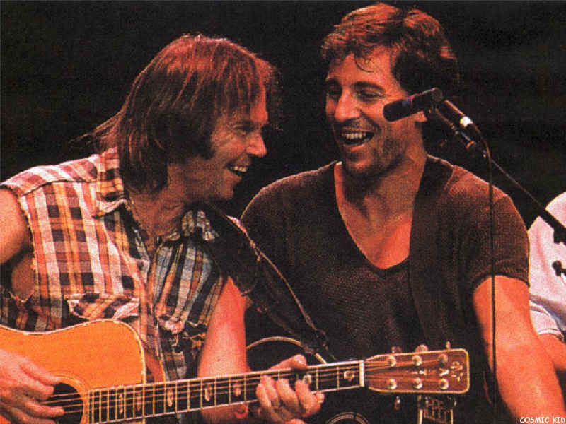 Bruce Springsteen and Neil Young concert photo