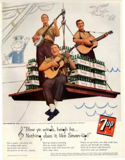 7Up ad with the Kingston Trio